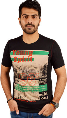 

Miller & Schweizer Solid Men's Round Neck Black T-Shirt