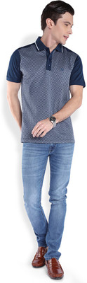 

Raymond Checkered Men's Polo Neck Blue T-Shirt