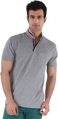 

Mudo Solid Men's Henley Grey T-Shirt, Gray