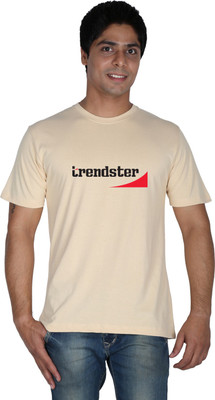 

Trendster Printed Men's Round Neck Beige T-Shirt