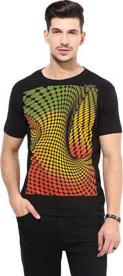 

PUNK Printed Men's Round Neck Black T-Shirt
