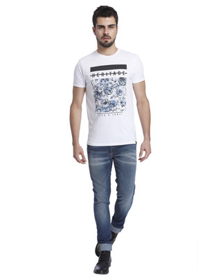 

Jack & Jones Printed Men's Round Neck White T-Shirt