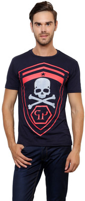 

Crux & Hunter Printed Men's Round Neck Black T-Shirt