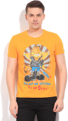 

Status Quo Printed Men's Round Neck Yellow T-Shirt, Mango
