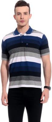 

TAB91 Striped Men's Polo Neck Multicolor T-Shirt