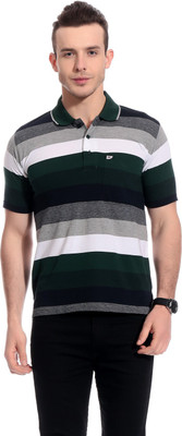 

TAB91 Striped Men's Polo Neck Multicolor T-Shirt