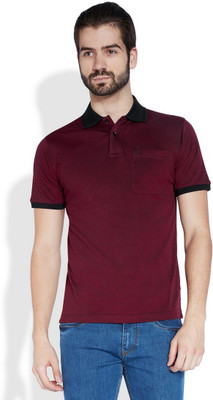 

Raymond Solid Men's Polo Neck Red T-Shirt