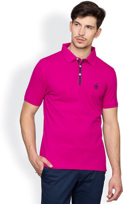 

Blackberrys Solid Men's Polo Neck Pink T-Shirt