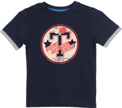 

Mothercare Boys Printed Cotton T Shirt(Dark Blue, Pack of 1, Navy