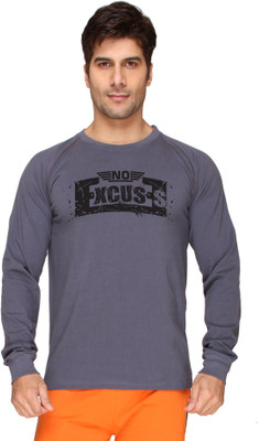 

SayItLoud Printed Men's Round Neck Grey T-Shirt, Dark grey