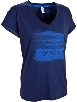 

Decathlon - Quechua Printed Women's V-neck Blue T-Shirt