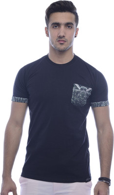 

Urban Flux Solid Men' Round Neck Black T-Shirt