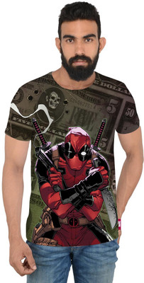 

Deadpool Printed Men's Round Neck Multicolor T-Shirt, White