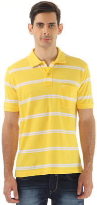 

Monte Carlo Striped Men's Polo Neck Yellow, White T-Shirt