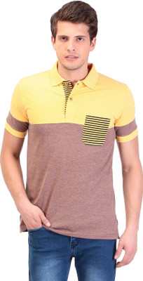 

TAG-7 Solid Men Polo Neck Brown T-Shirt