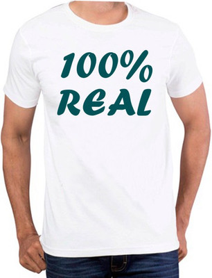 

ME&YOU Printed Men's Round Neck White T-Shirt