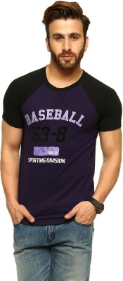 

Gritstones Printed Men's Round Neck Purple T-Shirt, Purple01