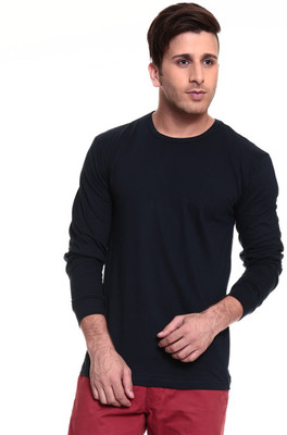 

Izinc Solid Men's Round Neck Dark Blue T-Shirt, Navy blue