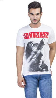 

Batman Printed Men's Round Neck White T-Shirt
