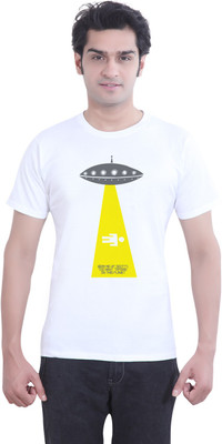 

Tantra Graphic Print Men's Round Neck White T-Shirt