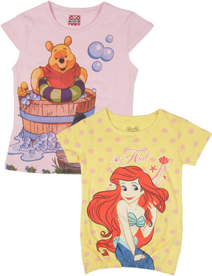 

Disney Princess Girls Solid T Shirt(Pack of 1, Yellow/lt.pink