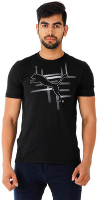 

Puma Graphic Print Men' Round Neck Black T-Shirt