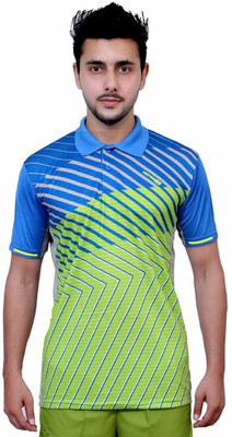 

Vector X Printed Men's Polo Neck Blue, Green T-Shirt