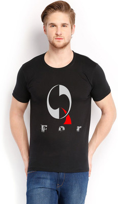 

Trendster Printed Men's Round Neck Black T-Shirt