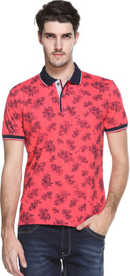 

Octave Printed Men's Polo Neck Red T-Shirt, Miamired