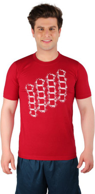 

Vector X Printed Men's Round Neck Red T-Shirt