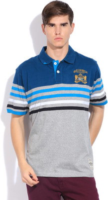 

Fila Striped Men's Polo Neck Grey T-Shirt
