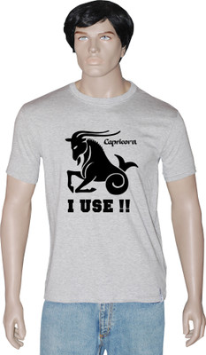 

Tshirt.in Graphic Print Men's Round Neck Grey T-Shirt, Grey melange