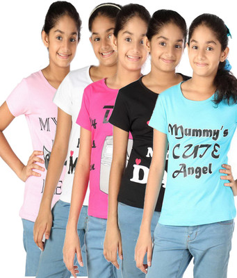 17% OFF on Gkidz Girls Printed T Shirt(Multicolor)