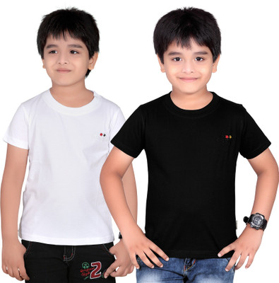 

FabTag - Dongli Boys Solid T Shirt(White, Pack of 1