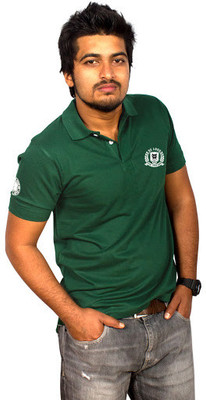 

SayItLoud Printed Men's Polo Neck Green T-Shirt