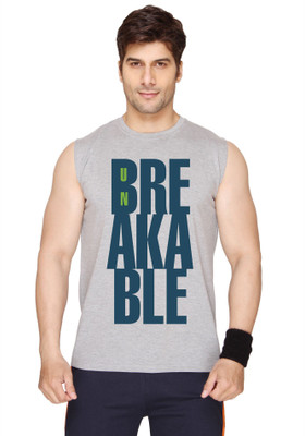 

SayItLoud Printed Men's Round Neck Grey T-Shirt