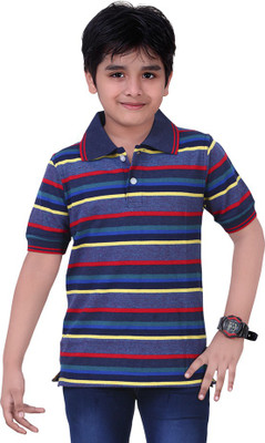

FabTag - Dongli Boys Striped T Shirt(Blue, Pack of 1, Multicolor