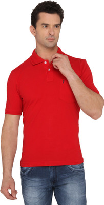 

Donear NXG Solid Men's Polo Neck Red T-Shirt
