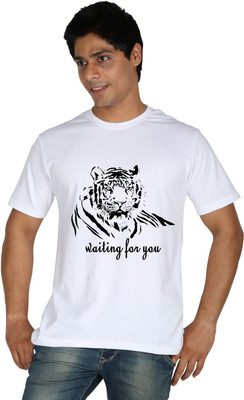 

Trendster Printed Men's Round Neck White T-Shirt