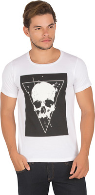 

Alan Jones Printed Men's Round Neck White T-Shirt