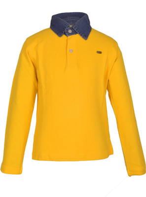 

Gkidz Boys Solid Cotton T Shirt(Yellow, Pack of 1
