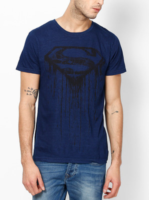 

Jack & Jones Graphic Print Men's Round Neck Dark Blue T-Shirt, Mood indigo