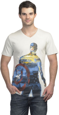 

Avengers Printed Men' Round Neck Grey T-Shirt, Avengers light grey