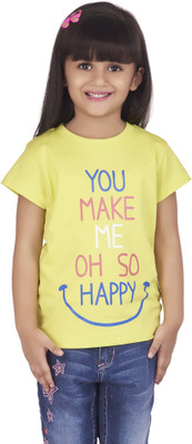 

SuperYoung Girls Printed T Shirt(Light Green, B green