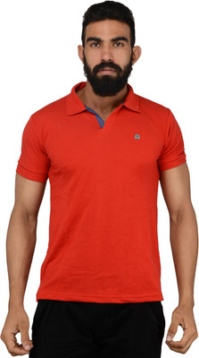 

Got It Solid Men's Polo Neck Red T-Shirt