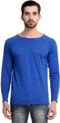 

Mi Moda Solid Men's Round Neck Blue T-Shirt, Royal blue