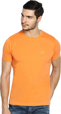 

The Indian Garage Co. Solid Men's Round Neck Orange T-Shirt
