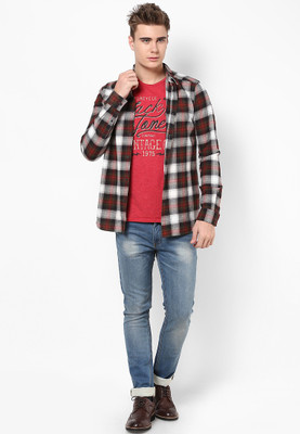 

Jack & Jones Graphic Print Men's Round Neck Red T-Shirt, Chili pepper