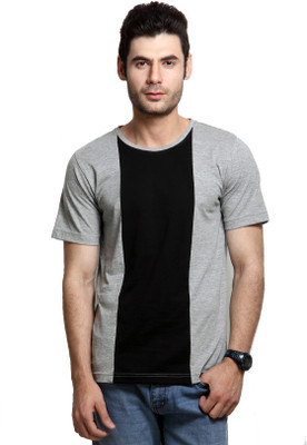 

Rigo Solid Men's Round Neck Black T-Shirt