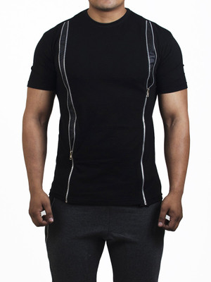 

Fugazee Lifestyle Solid Men's Round Neck Black T-Shirt
